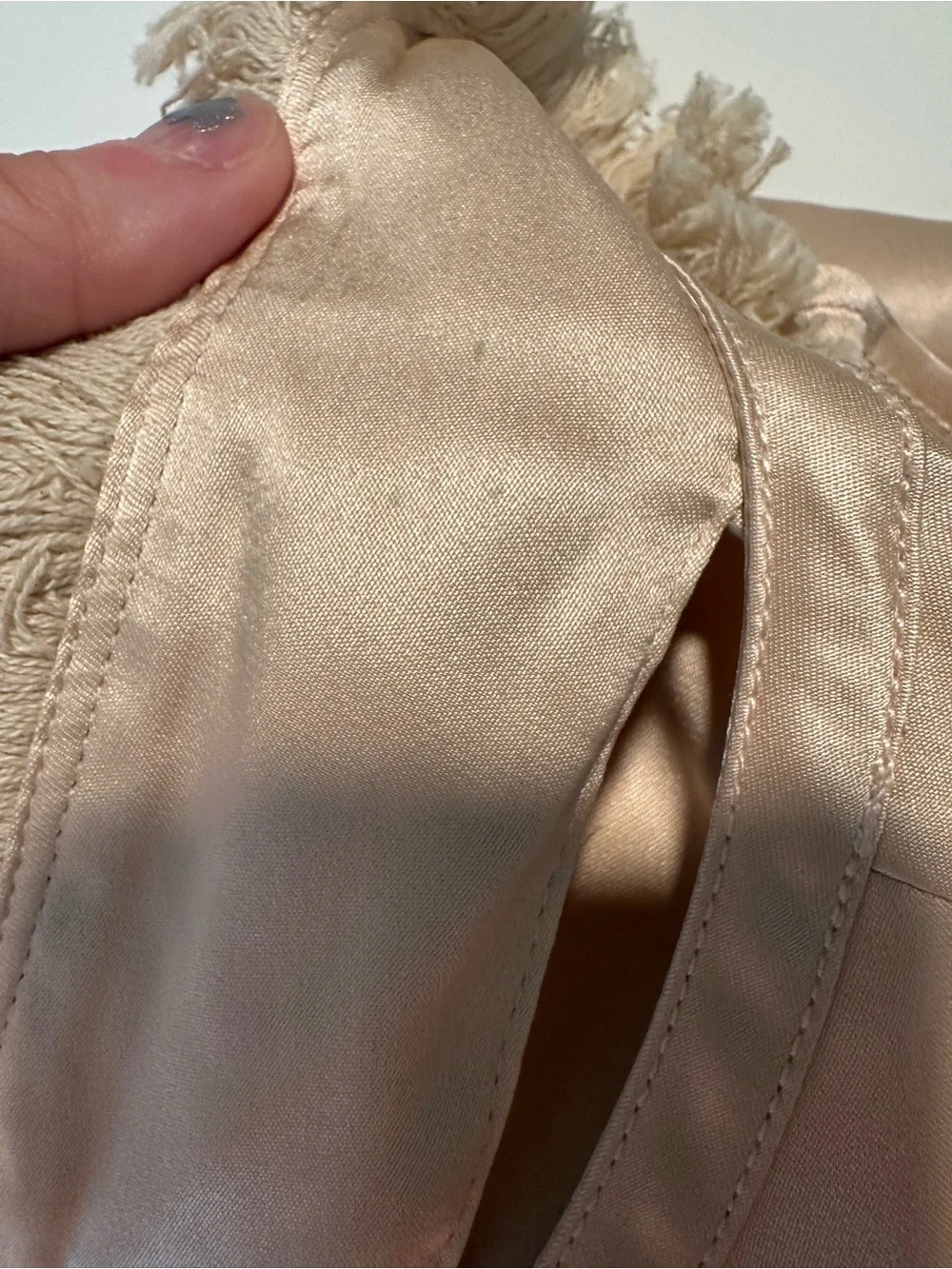 blush tory burch silk blouse with removable scarf